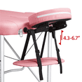 thumbnail image 4 of Yaheetech Professional Massage Table 3 Fold Salon Bed with Backrest/Headrest/Armrest/Hand Pallet, Pink, 4 of 9