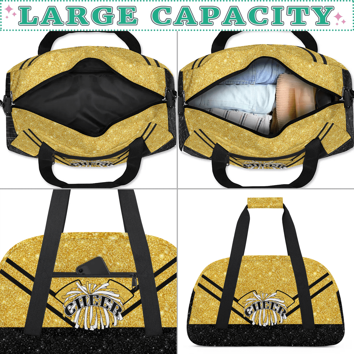 Qzjjjmy Cheer Bag Dance Bag for Girl Cheerleader Bag Sport Duffel Bag