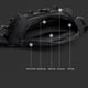 thumbnail image 5 of Bolsa De Pecho Riñoneras informales para hombre, nailon ajustable, accesorios para deportes al aire libre (negro), 5 of 9