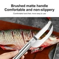 thumbnail image 6 of Stainless Steel Fish Scale Remover and Gutting Tool | 2-in-1 Multipurpose Kitchen Descaler Knife | Ergonomic Handle | Rustproof | Efficient Cleaning for Home Chefs | Easy Fish Cleaning, 6 of 9