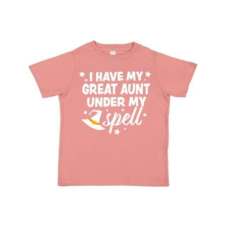 

Inktastic I Have My Great Aunt Under My Spell with Cute Witch Hat Gift Toddler Boy or Toddler Girl T-Shirt