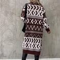 thumbnail image 5 of 2022 Women Rhombus Knit Pattern Elegant Loose Long Outerwear Maxi Y2k Sweater Coat Fall Winter Knitted Cardigan Warm Soft Jacket, 5 of 5