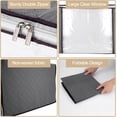 thumbnail image 6 of 3 Pack Large Clothes Storage Bag Organizer with Handles and Zip, Foldable Blanket Storage Bins for Comforters Blankets Bedding Towels, Closet Storage, Clear Window Panel, Reusable (Gray), 6 of 8