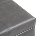 thumbnail image 2 of Miekor Furniture Dover 36 inch Wide Storage Ottoman Bench in Stone Grey Vegan Leather No4154, 2 of 9