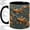 Black, variant on Koi Fish Lotus Pond Accent Mug, 11oz Ceramic Coffee Cup for Fish Fans
