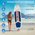 thumbnail image 4 of Edx Inflatable Stand Up Paddle Boards 10 ft 5 in with Premium SUP Paddle Board Accessories, Wide Stable Design, Non-Slip Comfort Deck for Youth & Adults，blue orange, 4 of 6