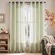 thumbnail image 2 of Cortinas jinchan mezcla de lino verde/beige 2 paneles 244x127 cm, 2 of 9
