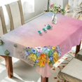 thumbnail image 3 of SKYSONIC 60”x90" Square Tablecloth with Flower Background-6 Prints, Anti-Wrinkle and Smooth Table Cloth for Kitchen/Home Decoration, 3 of 7