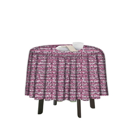 

eloria Abstract Printed Round Table Cloth Resistant Washable Decorative Table Cover for Dining Table