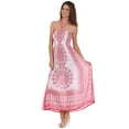 thumbnail image 4 of Sakkas Mehndi Henna Smocked Bodice Maxi Dress - Red - One Size, 4 of 4