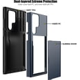 thumbnail image 3 of for Samsung S22 Ultra Case with Card Holder 5G 6.8 inch Slim Dual Layer Heavy Duty Protective Galaxy S22 Ultra Case Hidden Card Slot Wallet Case for Samsung S22 Ultra(Blue), 3 of 14