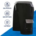thumbnail image 5 of North 15 Men's Microfiber Swim Trunks with Cargo Pocket-6110-Blk-Gry-XL, 5 of 8