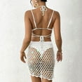 thumbnail image 5 of TMOYZQ Womens Crochet Swimsuit Cover Up 2025 Hollow Out Swim Beach Cover Ups Drawstring 2 Piece Fashion Bathing Suit Coverup, 5 of 5