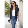 thumbnail image 7 of HOWCOME Women’s Lightweight Cardigans Loose Fit Short Sleeve Beach Cover Up with Slouchy Pockets (X-Large,Navy Blue), 7 of 7
