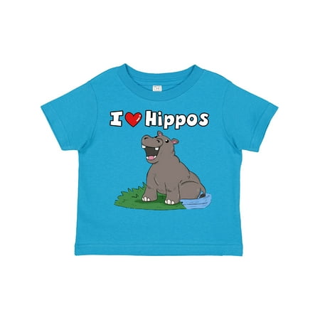 

Inktastic I Love Hippos Gift Toddler Boy or Toddler Girl T-Shirt