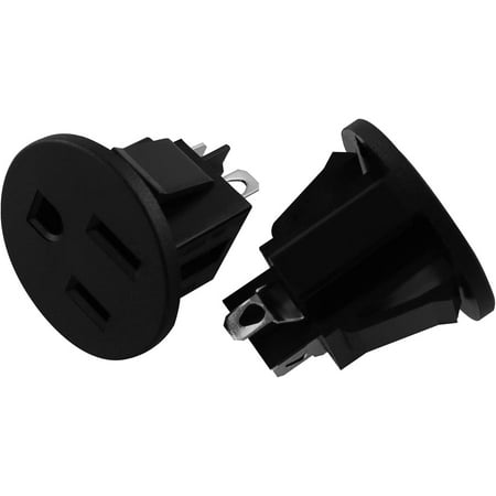 

2pcs US Type Industrial Plug Panel Mount Outlet Power Socket UL Certification Three-core Copper Foot AC Power Socket American Plug Panel Mount Socket