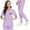 Light Purple, variant on VIAOLI Women's Scrubs Set - V-Neck Top & Elastic Waist Pants for Nurses & Doctors, Multiple Colors