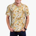 thumbnail image 1 of Fotbe Retro 70s 60s Flower Camiseta Polo de Golf para Hombre con Estampado – Camisa Deportiva Transpirable con Cuello Abotonado-4X-Large, 1 of 6