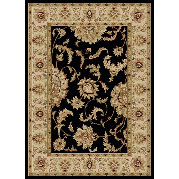 Vitaly Rafiqi Area Rug 1621 Black Italian Bordered 2' 2" x 7' 7" Rectangle