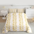 thumbnail image 2 of jejeloiu Modern Minimalism Artistic Twin Comforter Sets,Yellow Leaf Print Bedding Set For Girl Kids Reversible 2pcs, 2 of 8