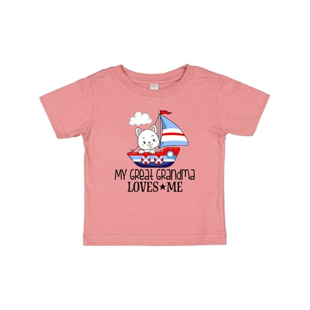

Inktastic My Great Grandma Loves Me Grandson Gift Baby Boy T-Shirt
