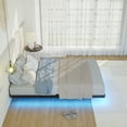 thumbnail image 6 of Lusimo Floating Bed Frame with LED Lights Full Size Metal Platform Bed Frame with 6.1" Under Bed Storage Space No Box Spring Needed, Black, 6 of 10