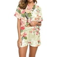 thumbnail image 2 of Aloohaidyvio Womens Pajama Sets Soft Button Down Sleepwear Short Sleeve Pjs Set Lounge Set Sizes M, 2 of 5
