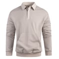 thumbnail image 2 of WREESH Men's Long Sleeve Henley Sweatshirt Casual Outdoor Button Pullover Solid Color Workout Tops with Pockets Gray, 2 of 7