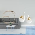 thumbnail image 2 of Estante de almacenamiento de pared,Estantería colgante de pared de metal de 3 niveles para decoración de dormitorio,estatua de cisne,Estatuas y figuras de cisnes de cerámica modernas, 2 of 8