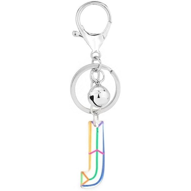 Letter Keychain,26 Letters A-Z Decorative Letter Keychain,Name Keychain for Women Girls Men Teenager Gift