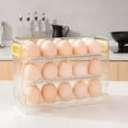 thumbnail image 4 of Titular De Huevo Soporte para huevos Caja de almacenamiento de huevos ajustable anticolisión para uso doméstico (blanco), 4 of 5