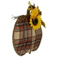 thumbnail image 4 of Northlight Pumpkin and Sunflower Plaid 2-D Fall Harvest Wall Decoration - 14" - Red and Beige, 4 of 4