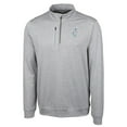 thumbnail image 2 of Men's Cutter & Buck Gray Houston Oilers Stealth Heathered Big & Tall Throwback Logo Quarter-Zip Pullover Top, 2 of 3