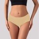 thumbnail image 2 of Ropa interior femenina de algodón sin costuras y cintura baja: transpirable, de color liso, braguitas triangulares, 2 of 4