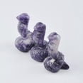 thumbnail image 4 of HOOUN 1.5" Natural Crystal Snake Carved Quartz Stone Serpent Rock Healing Reiki Decor-Amethyst-1PC (Random Pick), 4 of 4