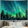 thumbnail image 2 of Shiartex  Forest Wall Tapestry for Bedroom Aesthetic, Nature Outer Space Galaxy Starry Night Tapestry Wall Hanging, Green Landscape Backdrop Decor Tapestries for Living Room Dorm&nbsp; 60x50inch, 2 of 6