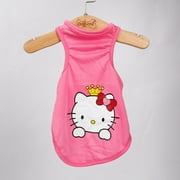 Cute Hello Kitty Logo t-Shirt Pink Hello Kitty Design Shirt FOR SMALL DOGS Small Dog Sweater (XXL)