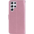 thumbnail image 4 of Compatible with Samsung Galaxy S23 Ultra Case Glitter Stylish Crystal Owl with Wrist Strap Kickstand Magnetic Leather Wallet for Women Flip Phone Case for Samsung Galaxy S23 Ultra Rose Gold YK, 4 of 7