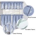 thumbnail image 7 of Christmas Kitchen Curtains Valances 3 Piece Set,Merry Xmas Pine Trees Snowy Forest Deer Snowflakes Rod Pocket Farmhouse Cafe Curtain Over Sink Window for Holiday Winter Decor 36 Inch, 7 of 7