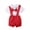Red, variant on Newborn Infant Toddler Baby Boy Wedding Formal Suit Bowtie Gentleman Romper + Suspender Pants 2pcs Outfit Set 0-24M
