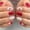E, variant on 24Pcs Short Round Press On Nails, White French Tip Full Cover Acrylic Fake Nails Reusable Glue On False Nail Tips for Daily Casual Bridal Spring Elegant Women Nail Art Decoration