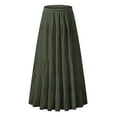 thumbnail image 4 of XIAONU Womens Skirts High Waisted Elastic Belt Layered Pleated Maxi Skirt Boho Summer A Line Flared Long Skirt Midi Skirt, 4 of 4