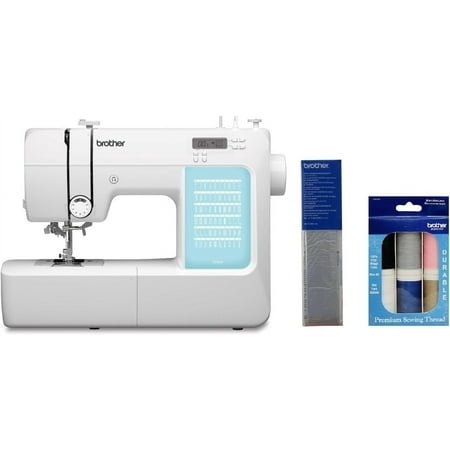 Brother CP60X Computerized Sewing Machine, 60 Built-in Stitches, and SASEW6 6-Piece Premium Sewing Thread Pack, SA520 Water Soluble Stabilizer