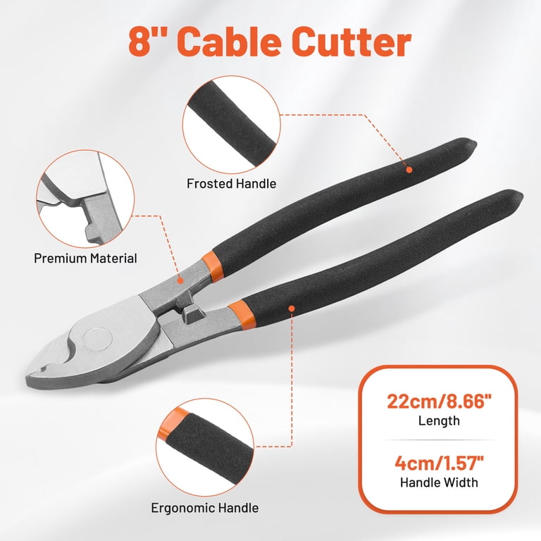 SPEEDWOW 3-Piece Bolt Cutter Set, Chrome Vanadium Steel photo 4