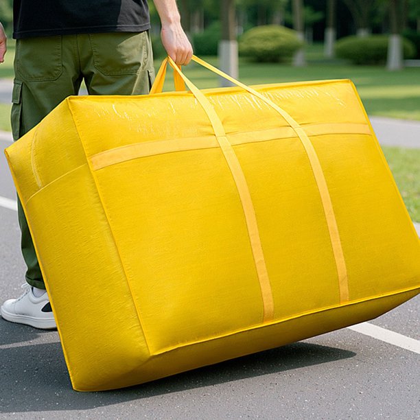 Bolsa de transporte para mudanzas de alta resistencia con asas reforzadas y doble cremallera para mantas de ropa y empaquetado en la residencia universitaria