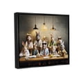 thumbnail image 4 of Stupell Industries Wild Animals at Table Animals & Insects Painting Black Floater Framed Canvas Art Print Wall Art, 21 x 17, 4 of 10