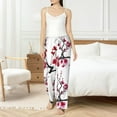thumbnail image 5 of Uemuo Cherry Blossoms Pattern Women's Wide Leg Palazzo Lounge Pants with Pockets Light Weight Loose Comfy Casual Pajama Pants-XX-Large, 5 of 9