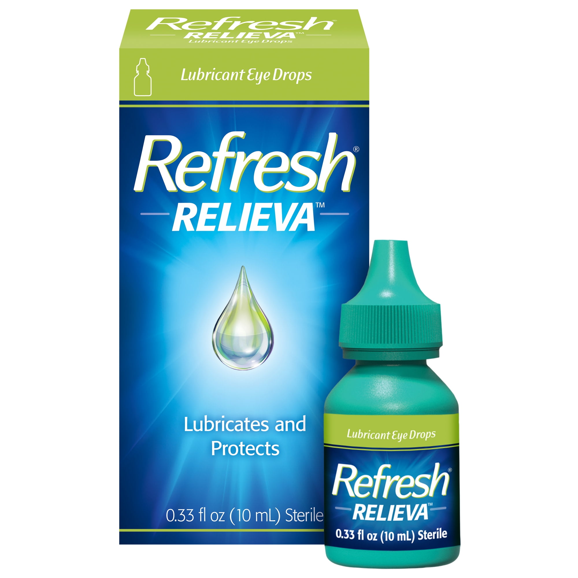 Refresh Relieva Lubricant Eye Drops, Lubricates & Protects Dry Eyes, 0.33 FL OZ