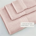 thumbnail image 4 of Great Bay Home Quick-Dry 100% Cotton 6 Pack Hand Towel Set, Pink, 4 of 6