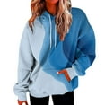 thumbnail image 2 of Hauts à Manches Longues pour Femmes Chemises Décontractées à Capuche Pull Col Rond Tops, 2 of 5